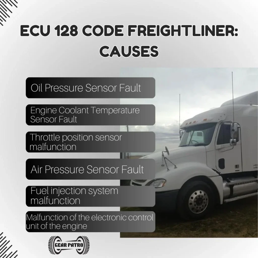 ECU 128 code Freightliner Causes