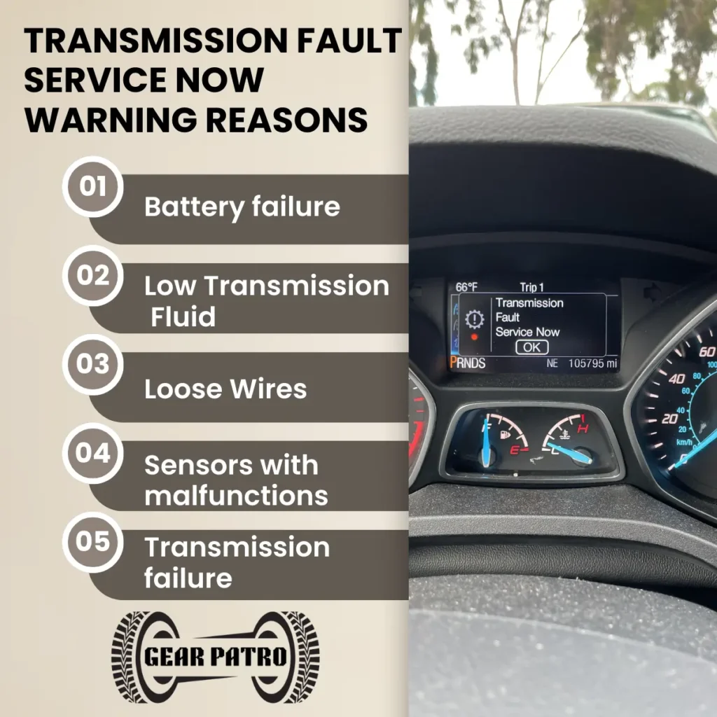 Transmission Fault Service Now Warning Reasons