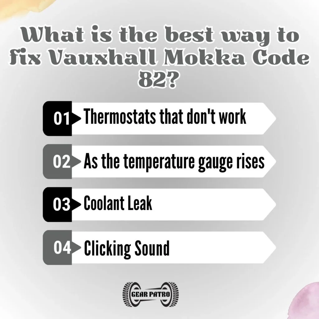 What is the best way to fix Vauxhall Mokka Code 82 (1)