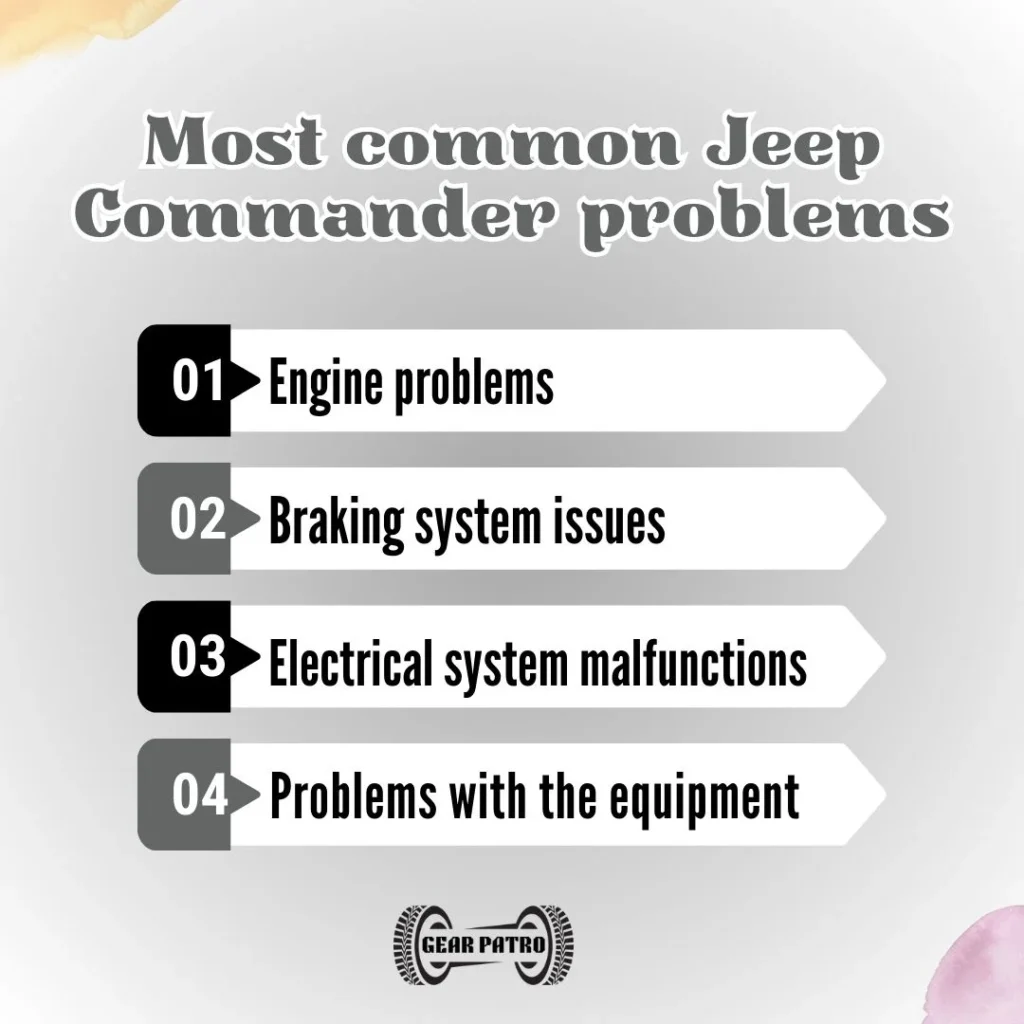 Most common Jeep Commander problems