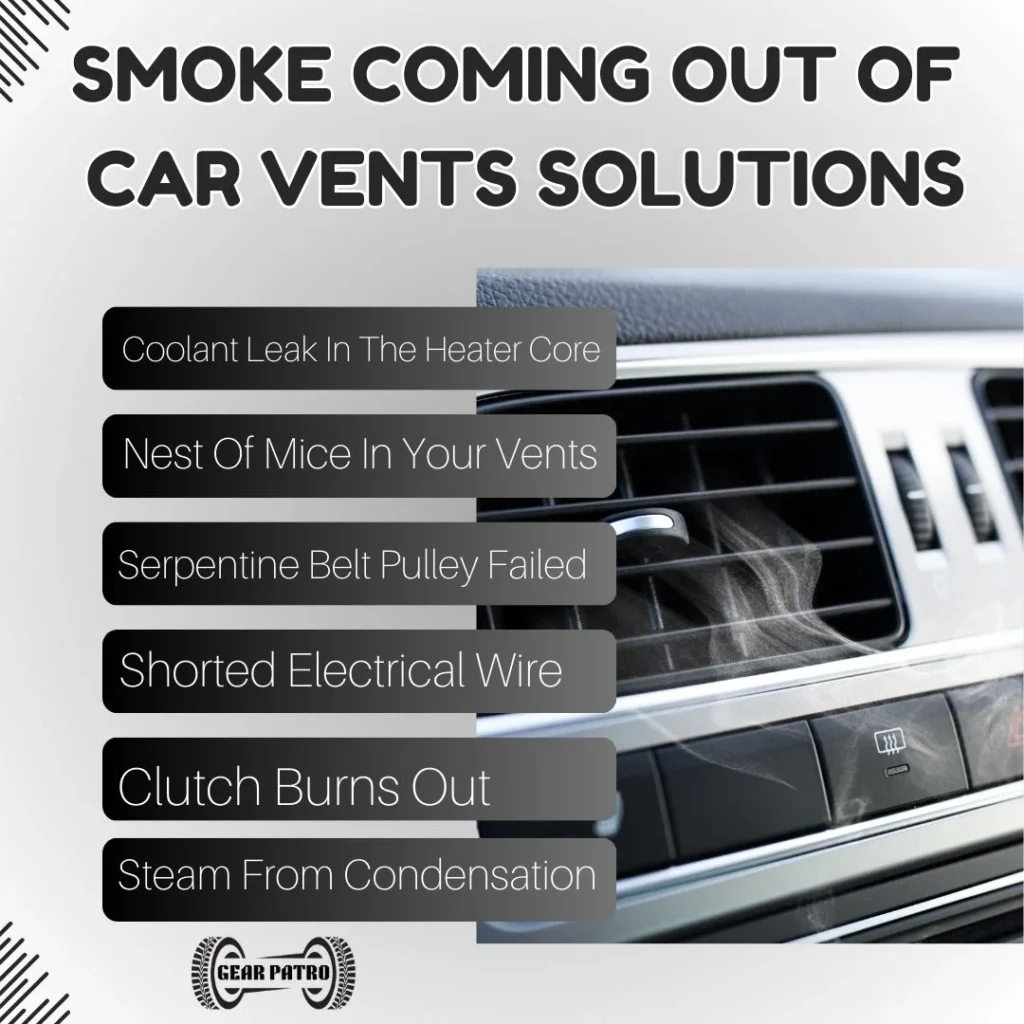 Smoke Coming Out Of Car Vents Solutions