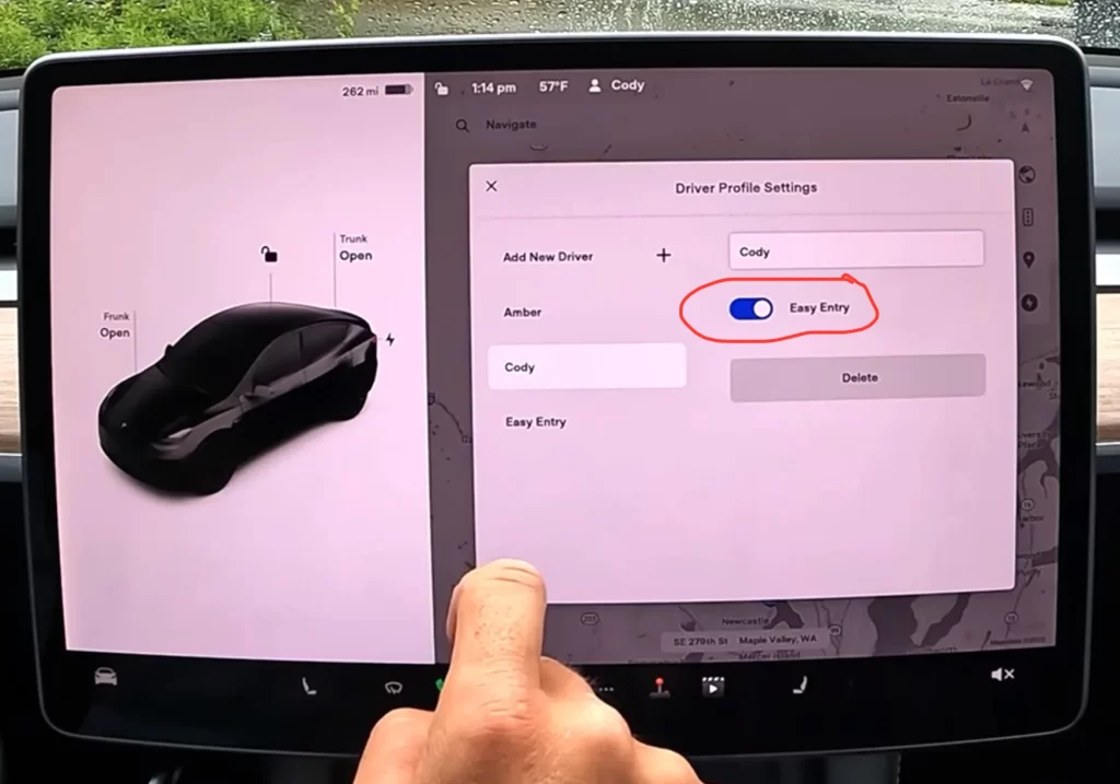 Tesla Easy Entry Setup